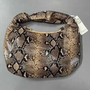 Urban Expressions Vanessa Snake Print Convertible Clutch Shoulder Bag NWT